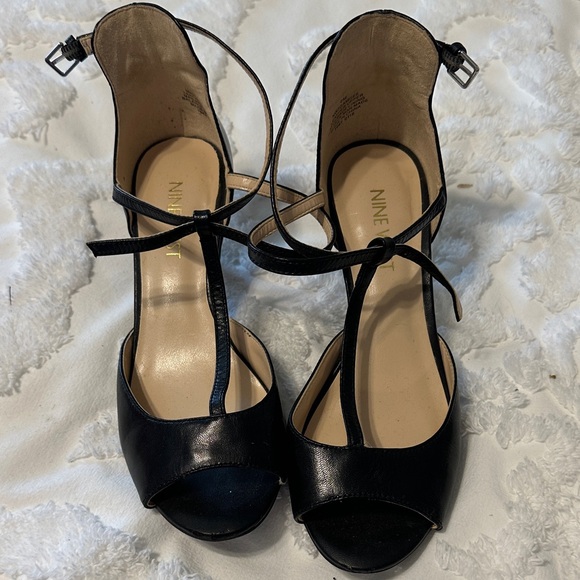 Nine West Shoes - Nine West Black Strappy Heels